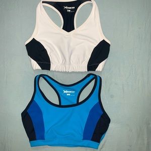 White and Blue Sports Bras